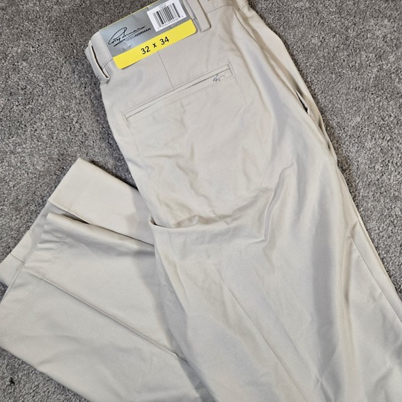 Greg Norman Collection Other - NWT GREG NORMAN Men's 32 X 34 Golf Pants Light Khaki Flat Front Microfiber